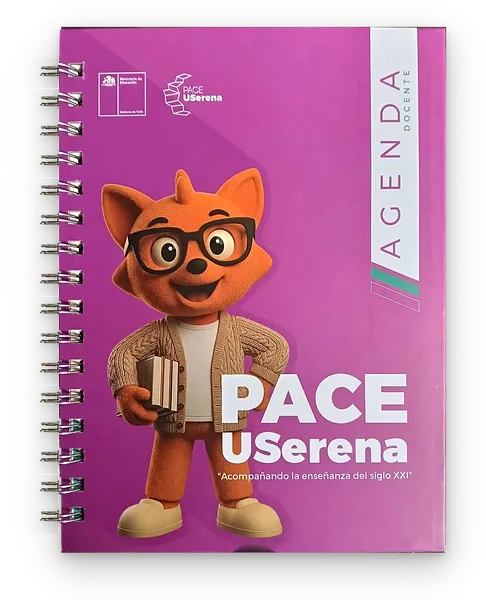 Agenda docente anillada con tapa dura para el programa PACE de la Universidad de La Serena