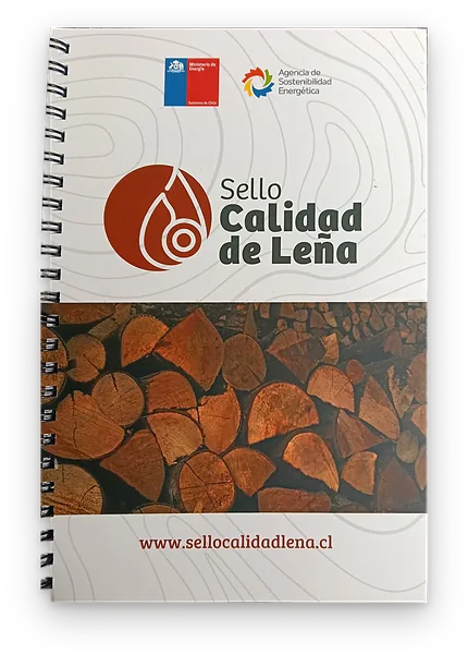 Cuaderno anillado del Sello Calidad de Leña, de la Agencia de Sostenibilidad Energética