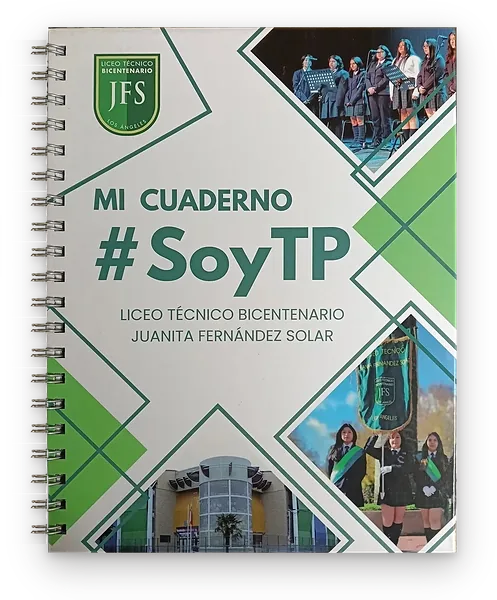Cuaderno anillado #SoyTP para el Liceo Técnico Bicentenario Juanita Fernández Solar