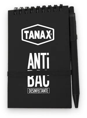 Libreta anillada con tapa negra para Tanax